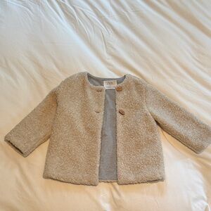 Zara Kids Beige Button-Up Jacket